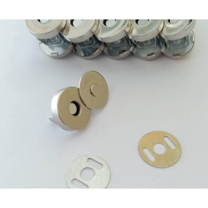Магнитная кнопка, цвет серебро, 14 мм, 1шт